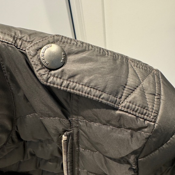 Burberry Biker Jacket duck Down Filled Lambs Leather Trim - Picture 5 of 8